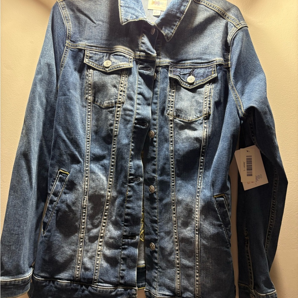 LuLaRoe Blue Jean Jacket Distressed Vintage Style